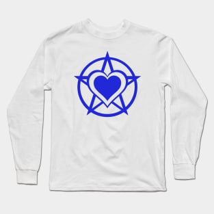 Blue Pagan Heart Cheeky Witch® Long Sleeve T-Shirt